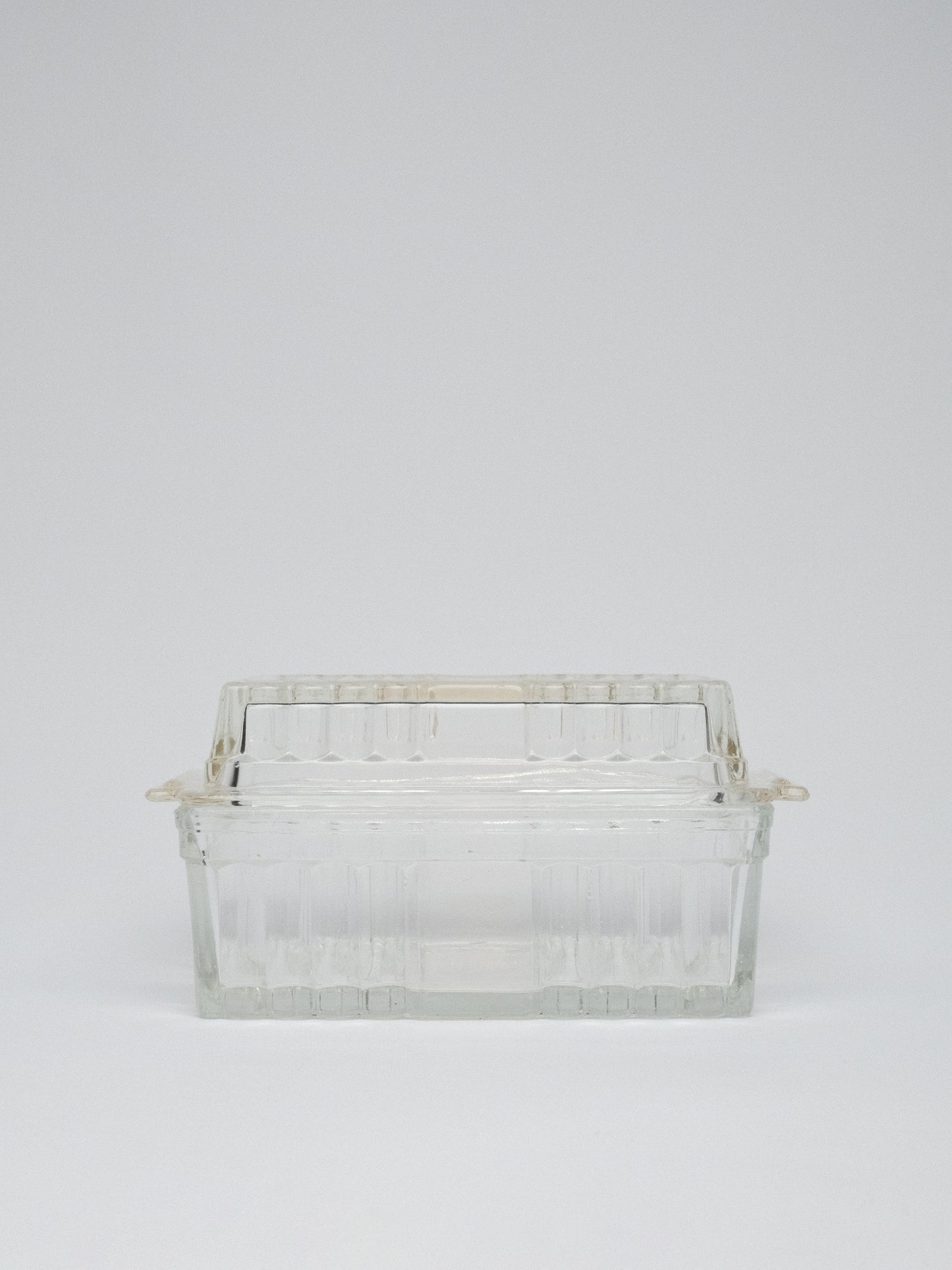Vintage Glass Butter Dish Depression-Era Style (c. 1930s–40s)