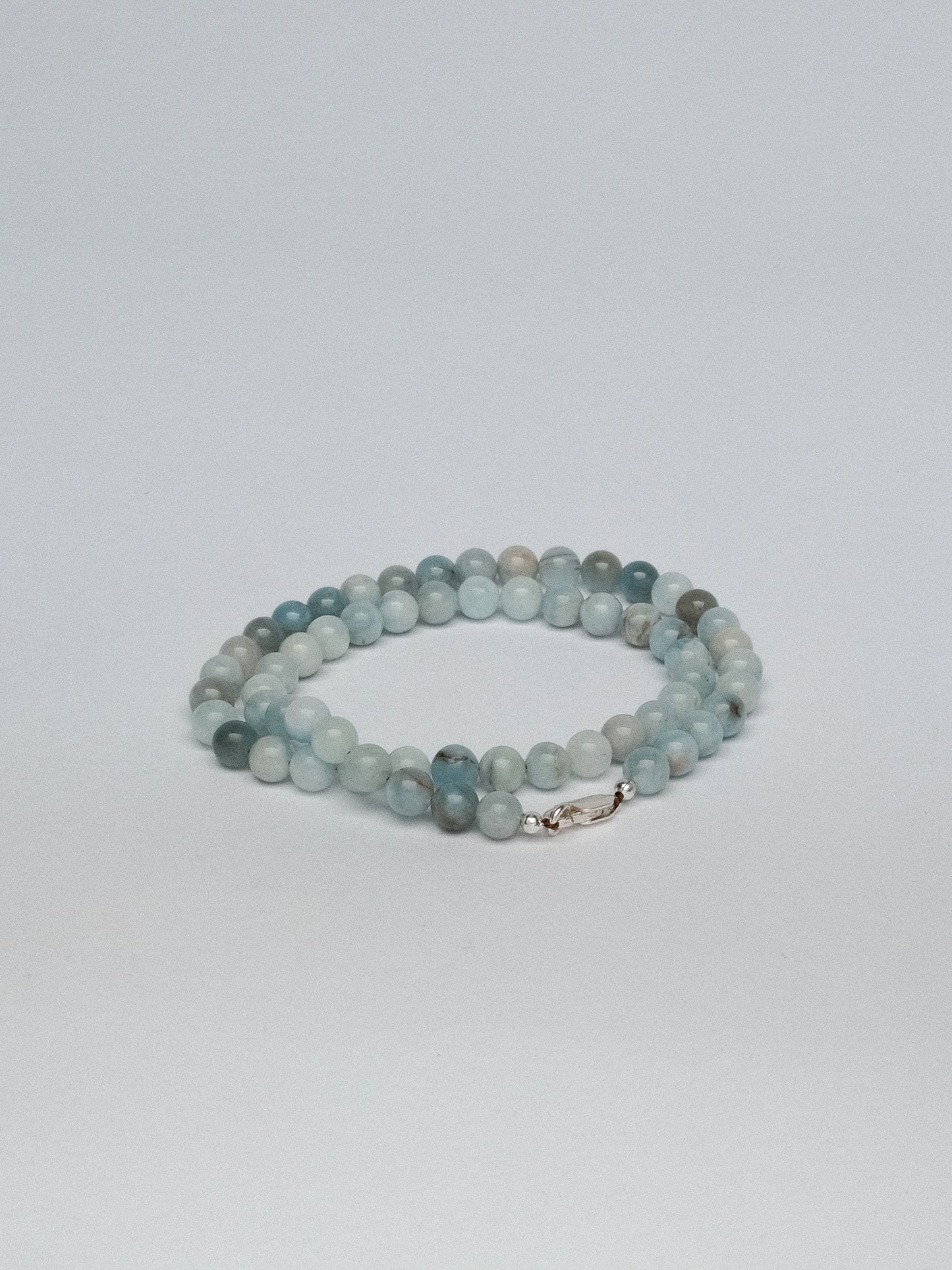 Spirit Bead Necklace Aquamarine 40cm