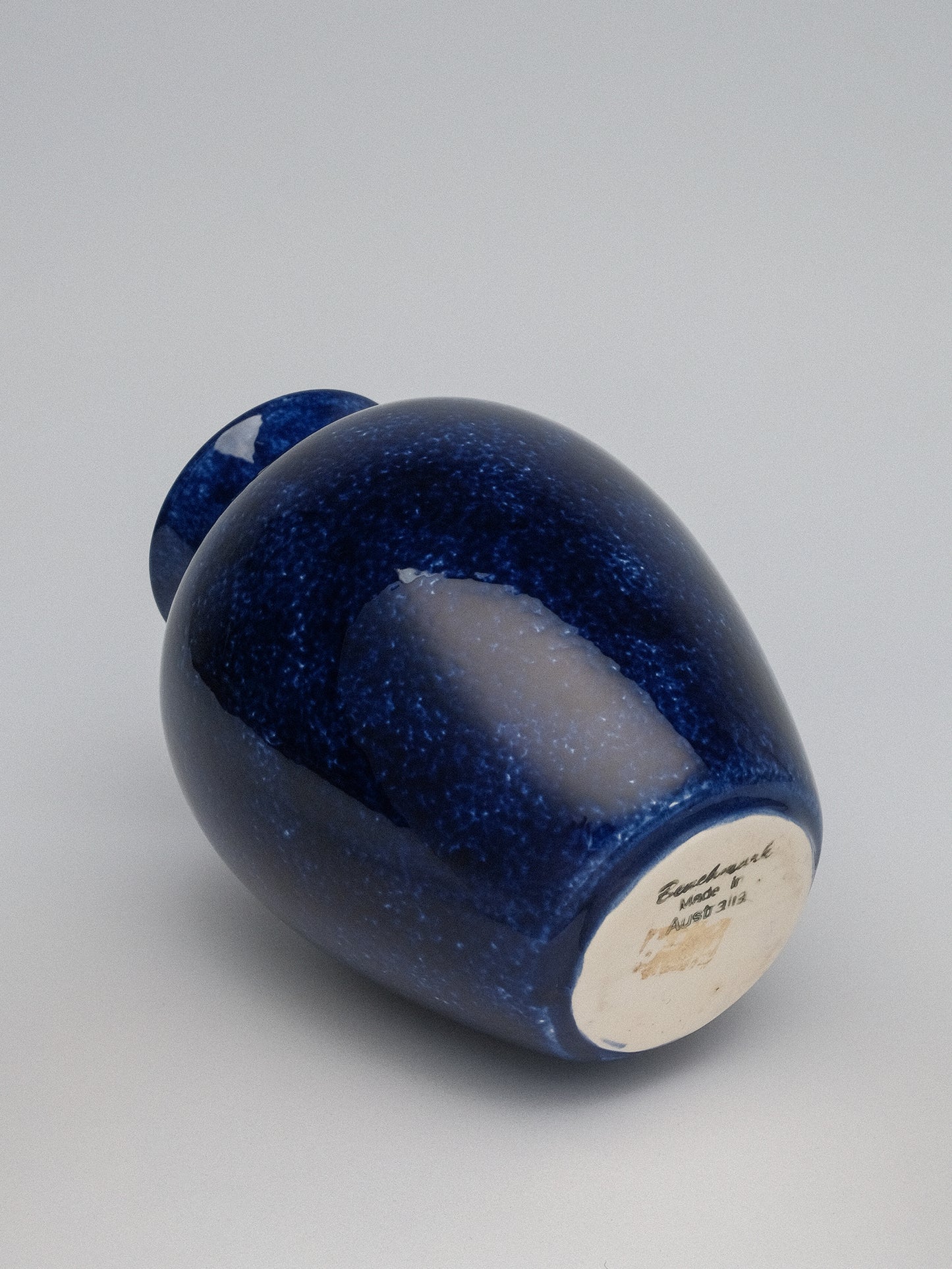 Vintage Cobalt Blue Vase Benchmark Pottery (Made in Australia)