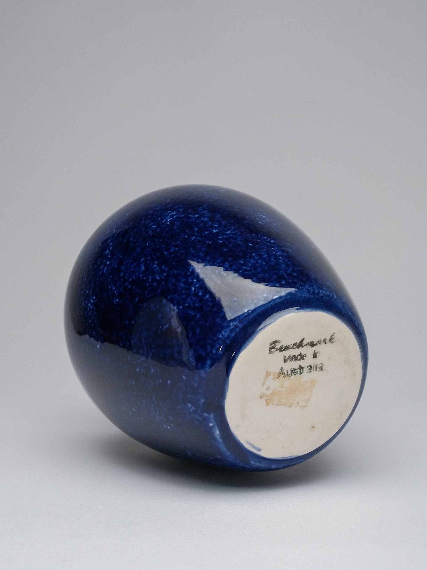 Vintage Cobalt Blue Vase Benchmark Pottery (Made in Australia)