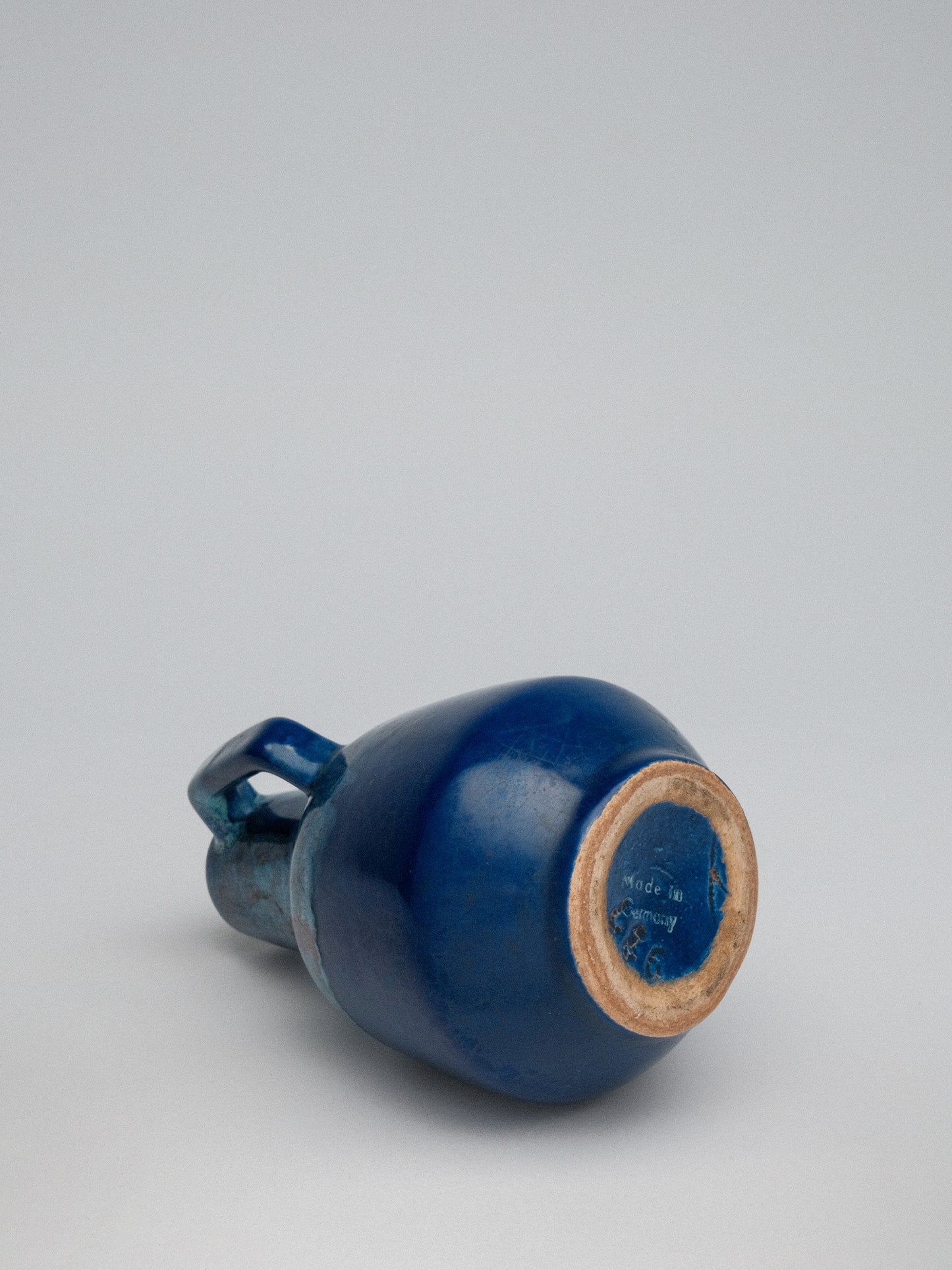 Vintage German Handled Vase Cobalt Blue (c. 1960s–70s)