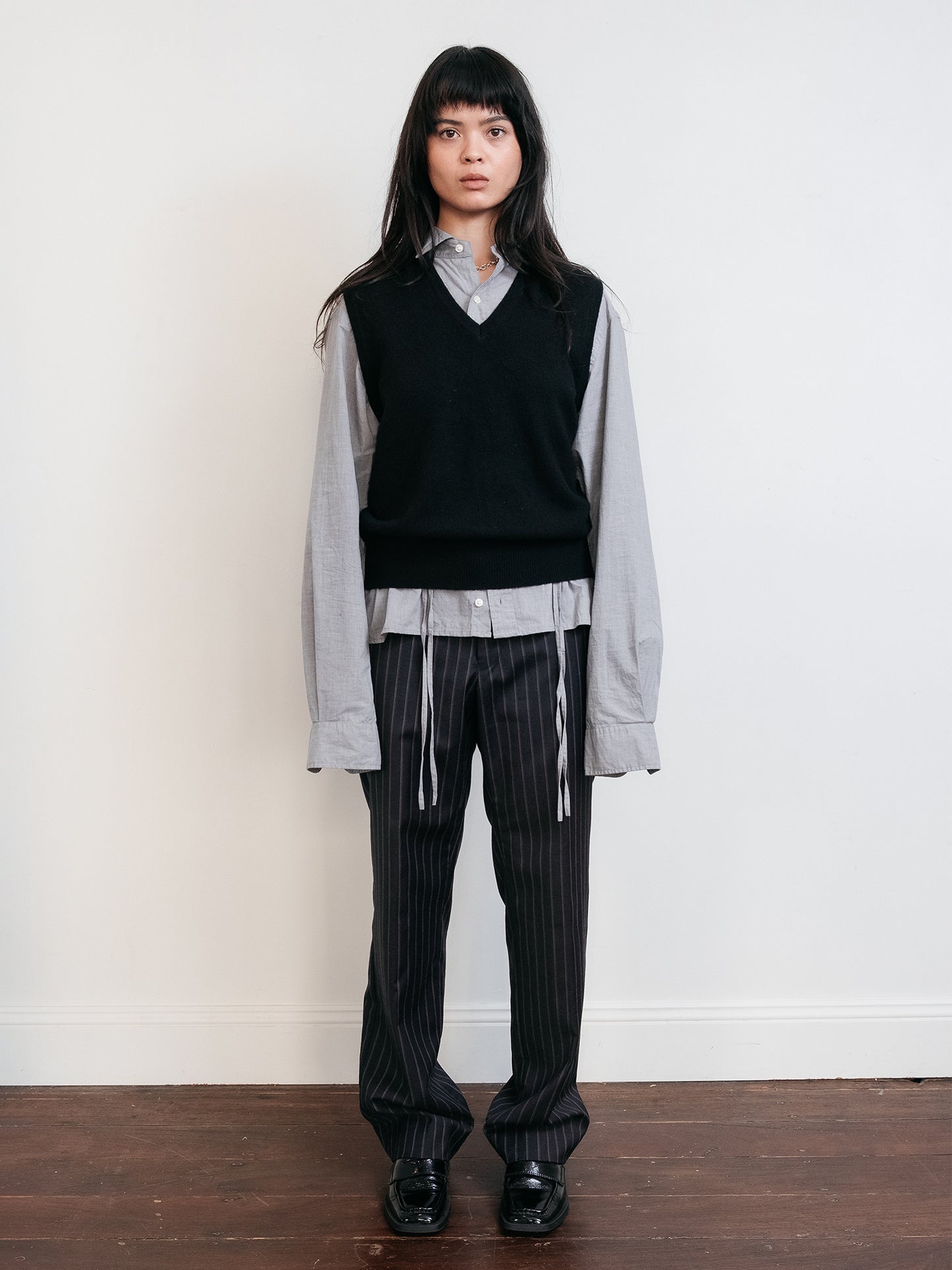 Un Upcycled Tie Shirt 1/1 Grey S-M