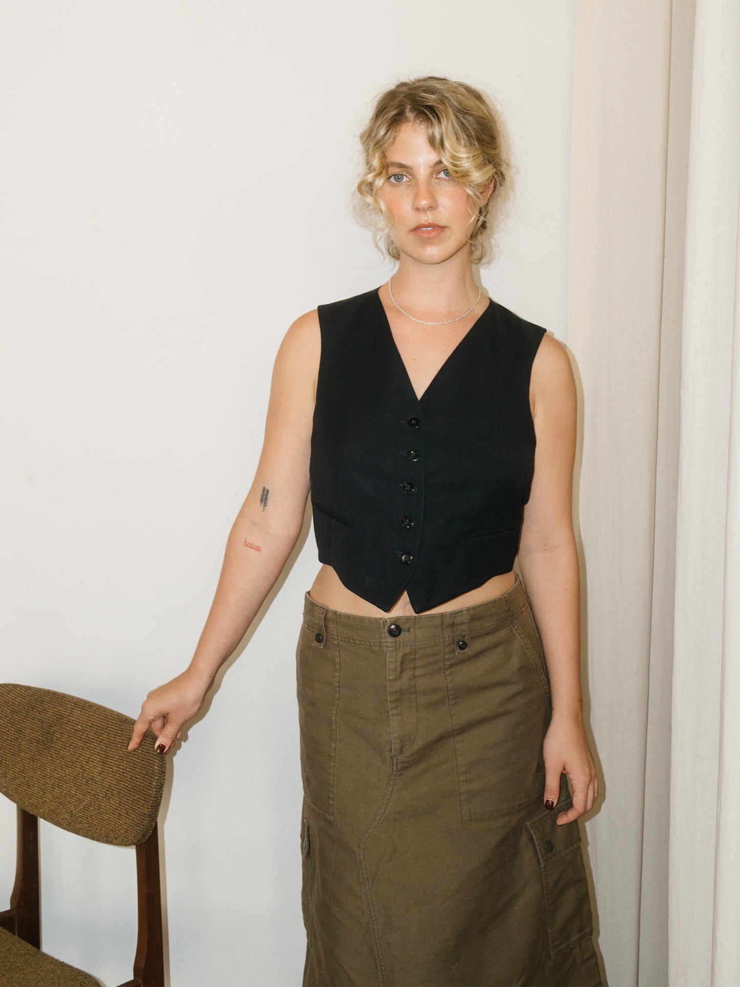 Parici Cargo Skirt Khaki 30"