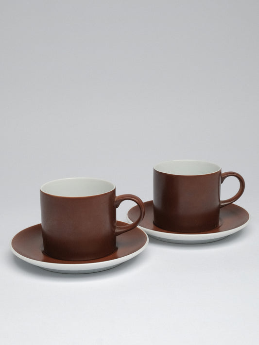 Pair of Kelco Espresso Cups + Saucers Made in Japan (c. 1980s)