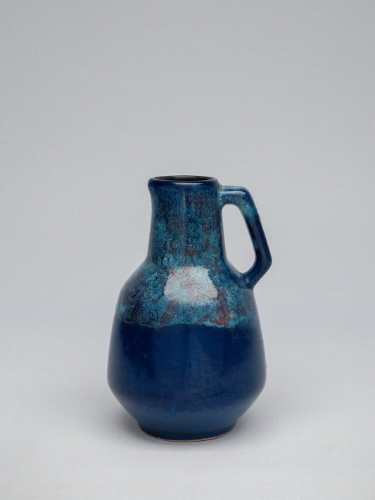 Vintage German Handled Vase Cobalt Blue (c. 1960s–70s)