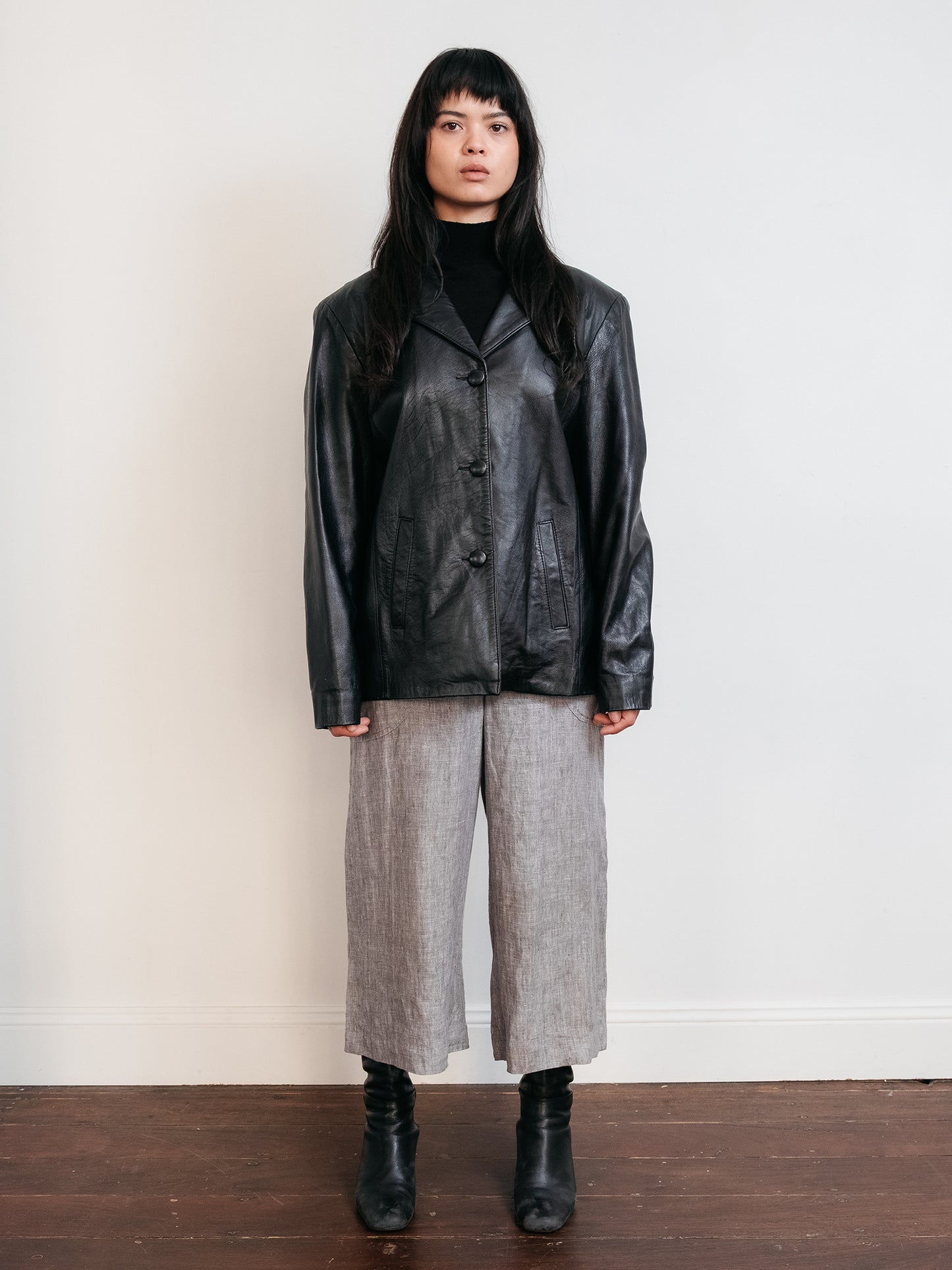 100% Leather Jacket Black S-L (Australian Made)