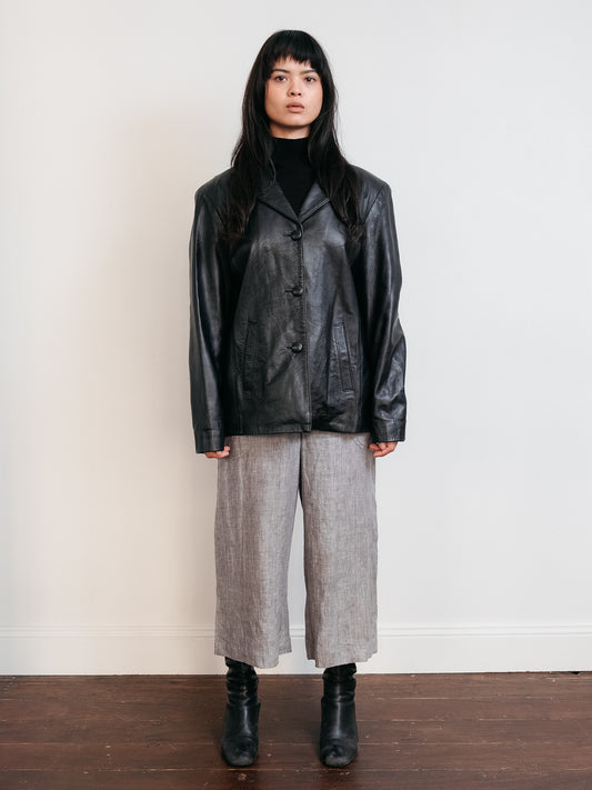 100% Leather Jacket Black S-L (Australian Made)