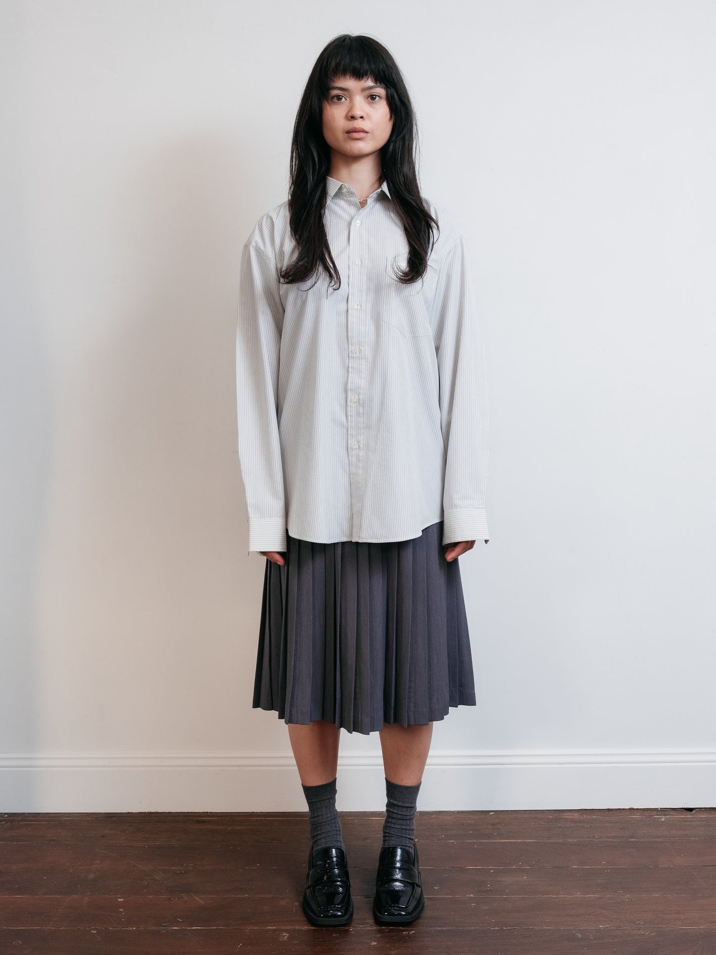 Boss Cotton Button Up Pinstripe M-L