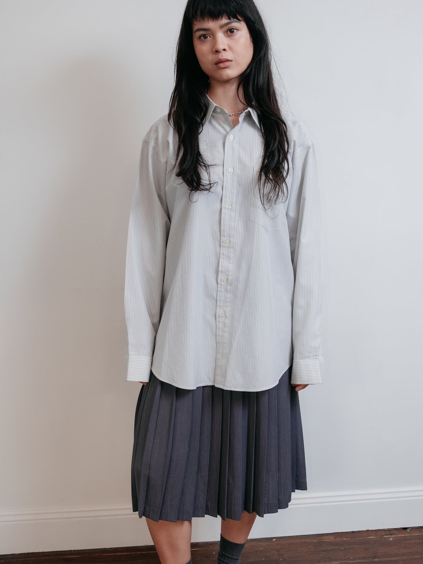 Boss Cotton Button Up Pinstripe M-L