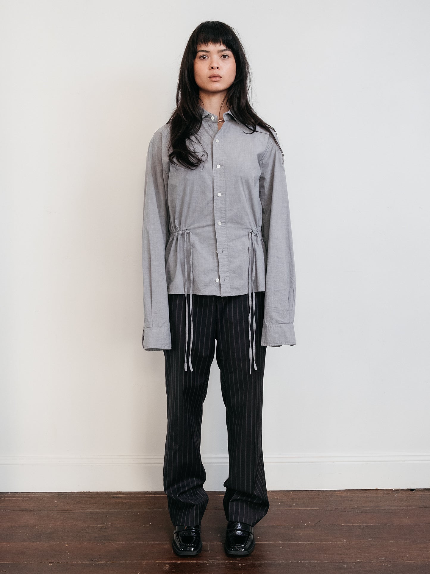 Un Upcycled Tie Shirt 1/1 Grey S-M