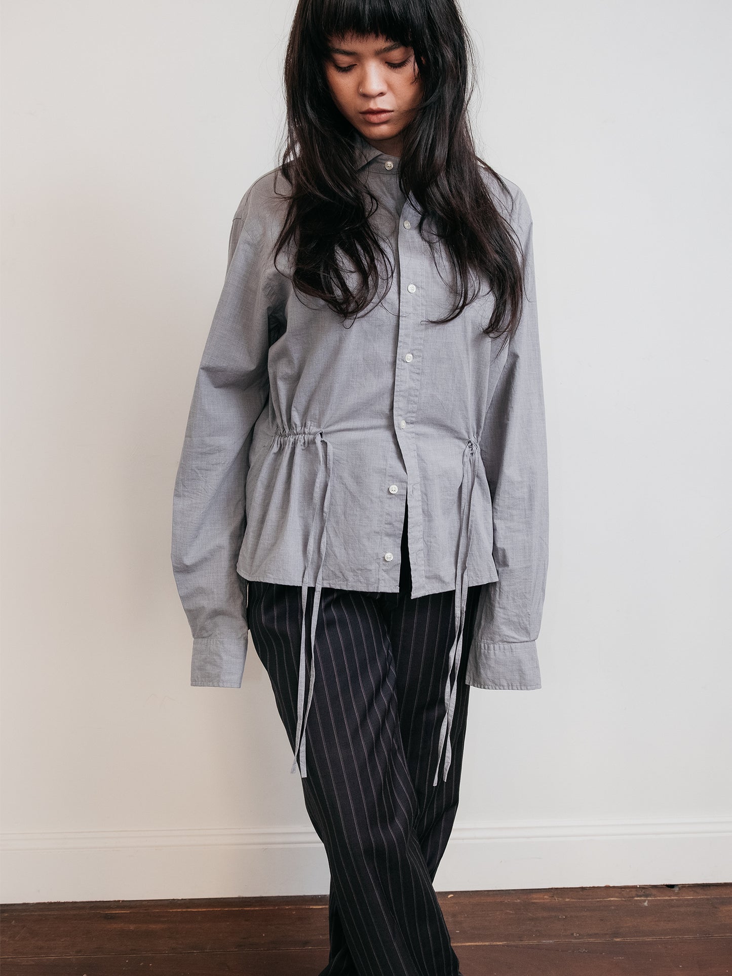 Un Upcycled Tie Shirt 1/1 Grey S-M