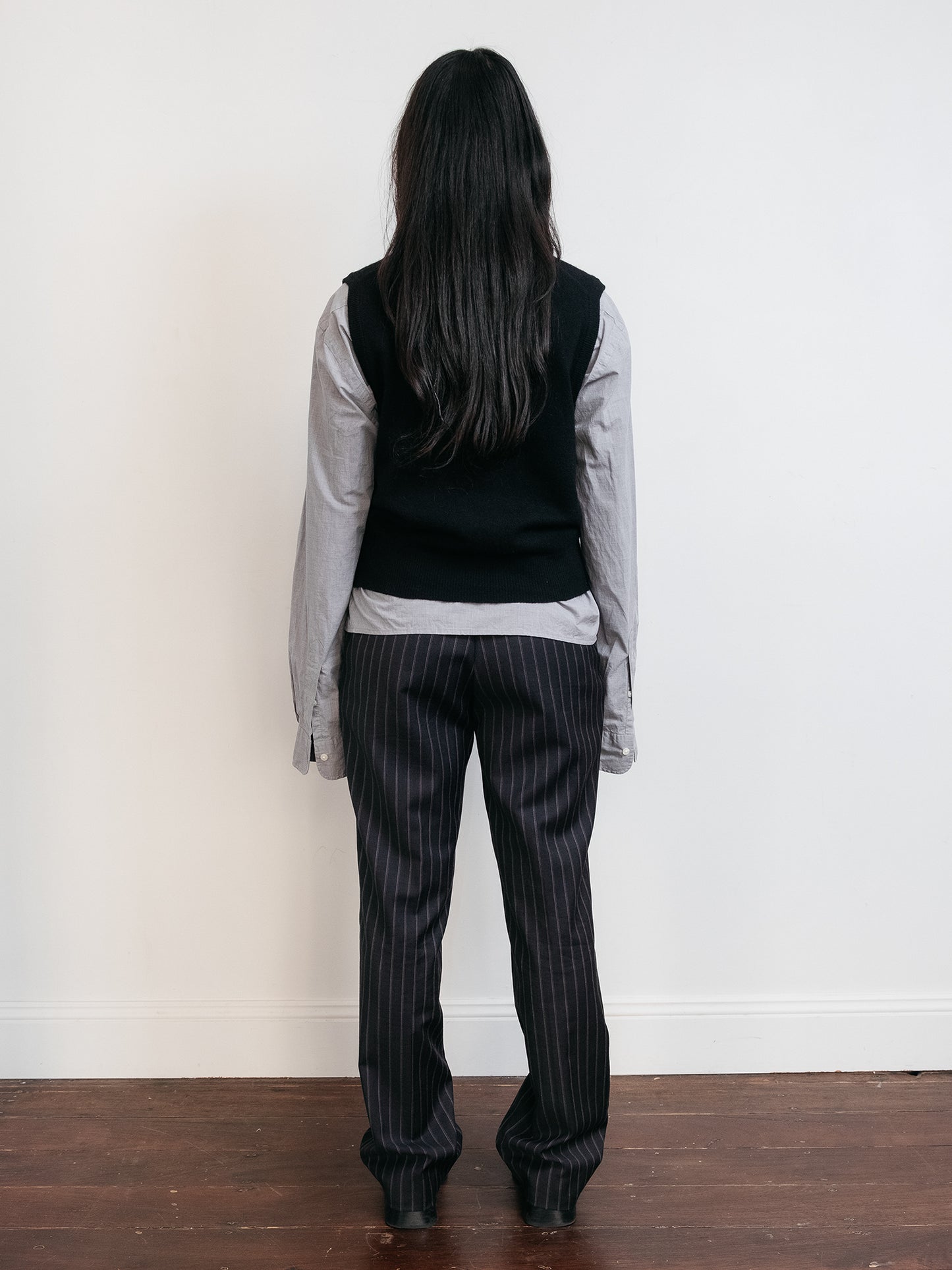 Lambswool Vest Black S-XL (Australian Made)