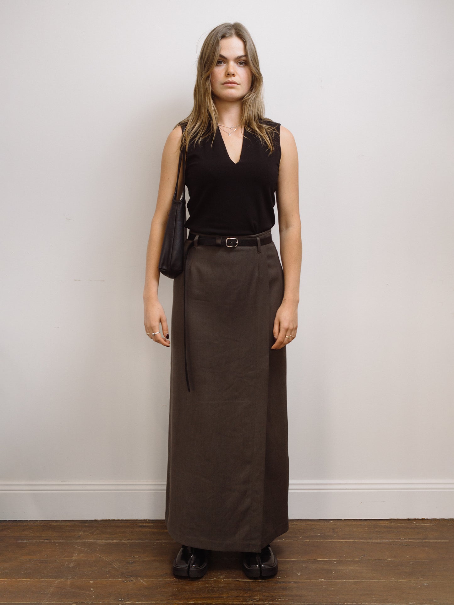 Country Road Wool Skirt Khaki 24"